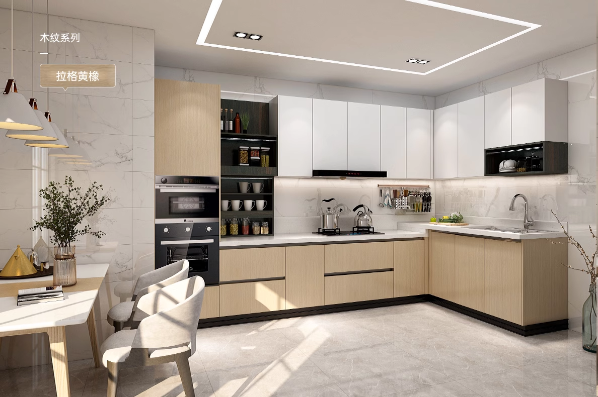 Behome Classic PVC PVC Modern Kitchen Gabinet 