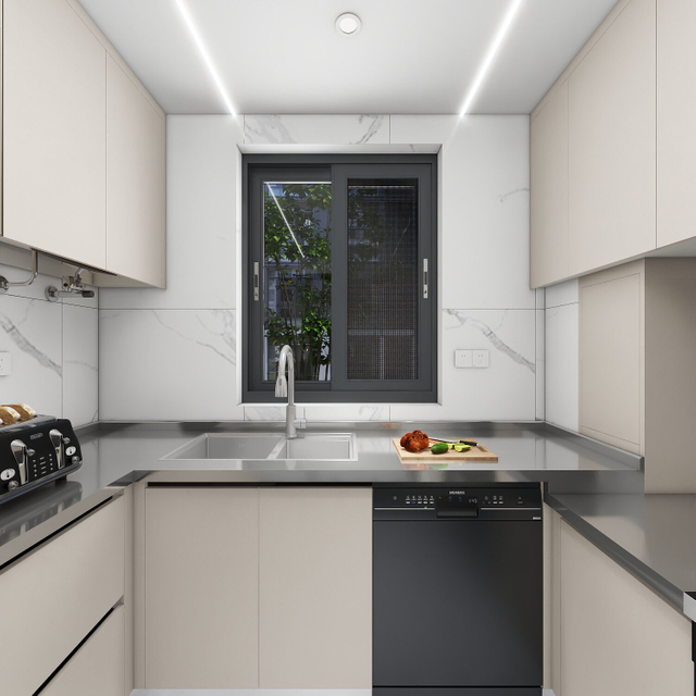 Gabinete de ponta de estimação com porta de vidro dourado