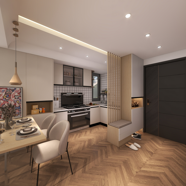 Cor de estilo moderno de cor clara armário de TV