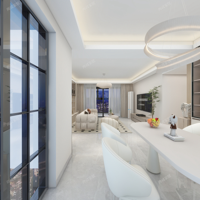 Esquema de cores de textura do estilo creme sala de estar de creme moderno 