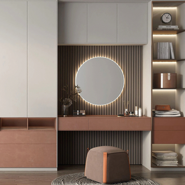 Caso de design de vestiários modernos de quarto minimalista
