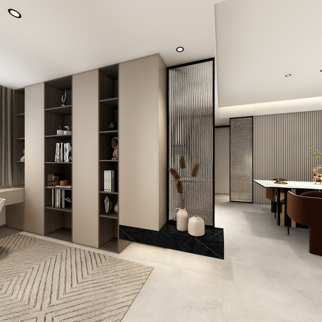 Modern Style Rock Slab TV Gabinete com espaço de armazenamento