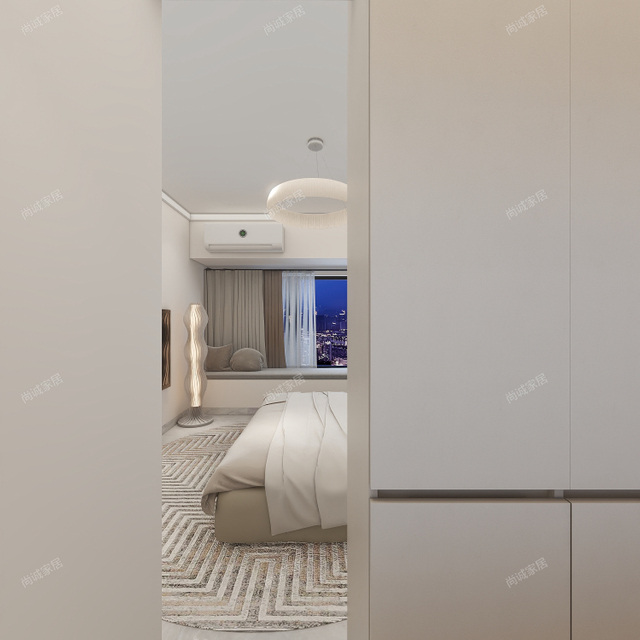 Quarto de estilo minimalista guarda -roupa durável